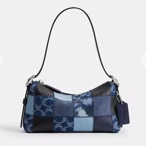 NWT COACHTOPIA • Small Slouchy Shoulder Bag In Upcrafted Patchwork • Denim Muti